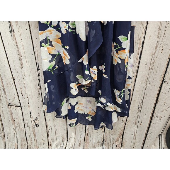 Fashion Nova 1X Plus Fairy Hi-Lo Chiffon Wrap Maxi Dress Flowy Euc feminine sexy - Picture 6 of 15